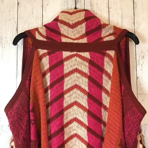 MOTH Anthropologie Durango Jacquard Boho Sweater Vest Size XS/S - Picture 11 of 16